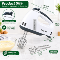 Electric Hand Mixer 7 Speed - Egg Beater Handheld Mixer for Baking, Cake Batter, Cream and Kitchen Use, Stainless Beaters. 