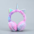 Gradient Color Unicorn Fluffy Earflap Children Kids Lovely Earmuffs Warmer Soft Plush Headband Fur Headphones Earmuff. 
