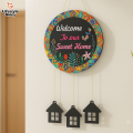 Welcome To Our Sweet Home Wooden Wall Hanging – Colorful Mandala Decorative Sign with Hanging House Charms – Perfect Home Décor Gift – Decorating Items – Decorating Items For Home – Home Decoration Items – Home Décor – Wall Decoration – Lifestyle Glory. 