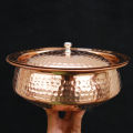 Pure Copper Handi for Serving | 2kg Capacity | 10 inch | Hammered Design. 