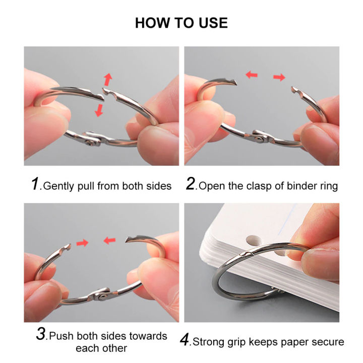 63mm%20Ring%20/%204%20pcs%20%20Silver%20Metal%20Scrapbook%20Lock%20Ring%20/%20Book%20Ring%20/%20Binder%20Ring%20-%20Image%205