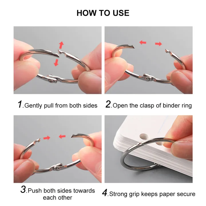 63mm%20Ring%20/%204%20pcs%20%20Silver%20Metal%20Scrapbook%20Lock%20Ring%20/%20Book%20Ring%20/%20Binder%20Ring%20-%20Image%205