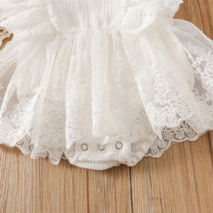 Infant%20Girls%20Romper%20Tutu%20Skirt,%20White%20Fly%20Sleeves%20Round%20Neck%20Lace%20One-piece,%200-18%20Months%20-%20Image%2010