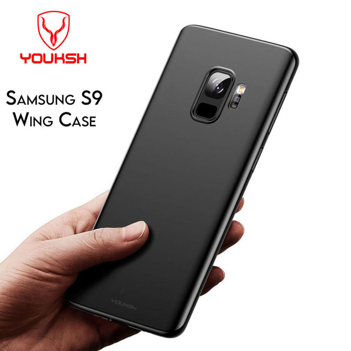 Youksh Samsung Galaxy S9 Wing Case Back Cover - Samsung Galaxy S9 Ultra Thin Lightweight Paper Back Cover - Samsung Galaxy S9 Slim Smart Back Pouch - Samsung Galaxy S9 Slim Side Pouch.