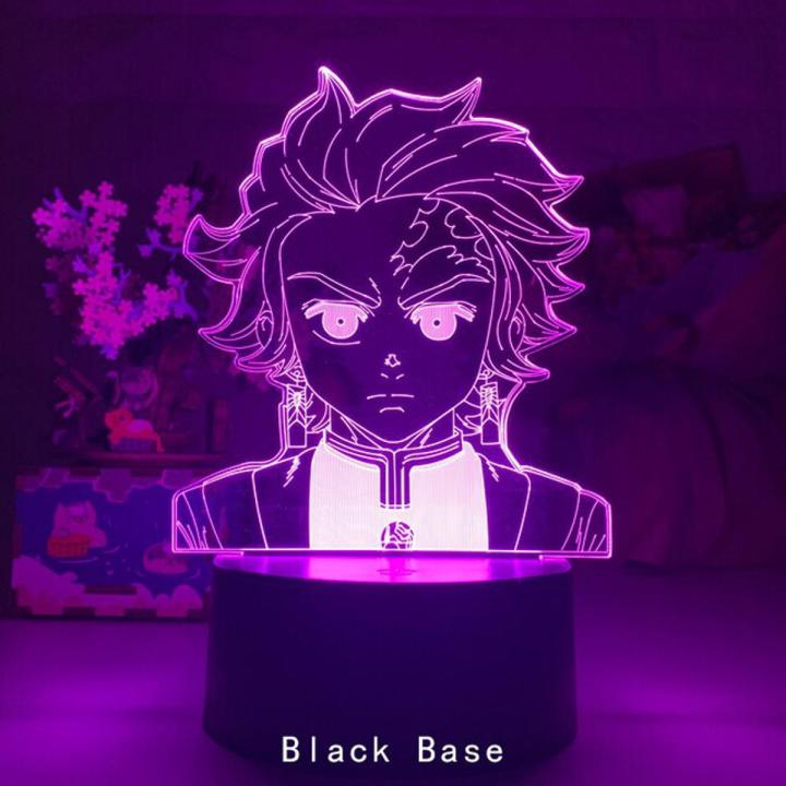 Kimetsu No Yaiba Nezuko Kamado Figure Led Night Lights for Bedroom Decor Nightlight Kids Child Table 3d Lamps Demon Slayer Gifts