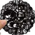 10/30/50PCS Dark Gothic Skull Sticker Aesthetic Kawaii PVC Korean Stationery Decoration Scrapbooking School Supplies for Kids. 