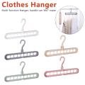 Pack of 6 - Multi port 360 Rotation Plastic 9 Holes Storage Clothes Hanger Space Saving Hanger Oraganizer Multipurpose Cloth Cloths. 
