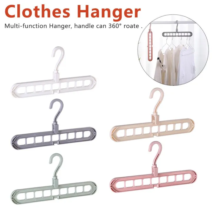 Pack%20of%205%20-%20Multi%20port%20360%20Rotation%20Plastic%209%20Holes%20Storage%20Clothes%20Hanger%20Space%20Saving%20Hanger%20Oraganizer%20Multipurpose%20Cloth%20Cloths%20-%20Image%203