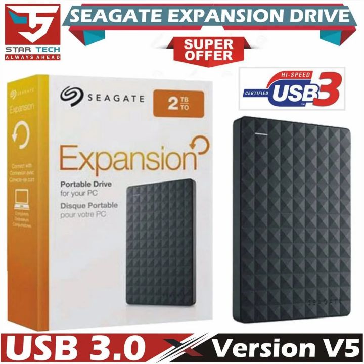 SEAGATE EXPANSION PORTABLE EXTERNAL HARD DRIVE USB 3.0