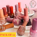 Pack of 12 Vitamin-Enriched Mode Love Nail Polishes | Long-Lasting Glossy Finish | Ideal for Home & Salon Use. 