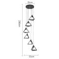 6 in 1 Base Triangle Shape Hanging Lamp, Ceiling Lamp, Pendant Lamp, For Home, Office, TV Lounge, Bed Room, Led Light, Led Bulb, Filament Bulb. Ansari Brother Traders. 