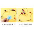 Diy Circuit Conductor Science Experiment Kit kids Lab Set / Konduktor Elektrik Sains Eksperimen Set,KNAFS Science School Projects Experiment Kits Fan Light Bulb Electric Circuit Physics. 