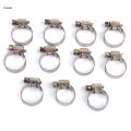 10x Adjustable Fuel Petrol Pipe Hose Clip Stainless Spring Clamp 17-19mm. 