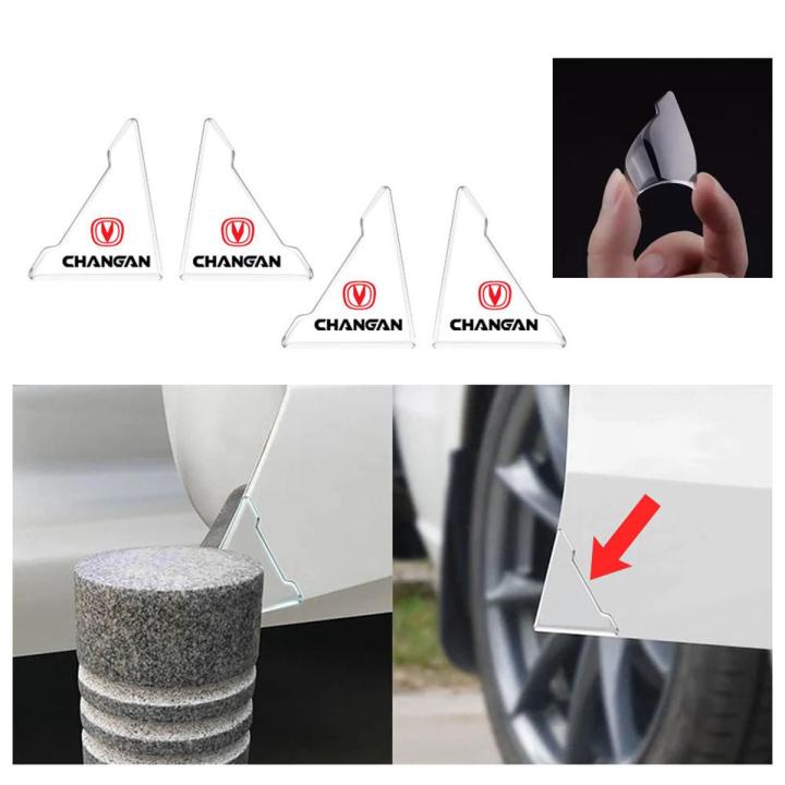 Dextro Changan Logo Transparent Car Door Corner Protector  4 Pcs