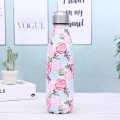 Floral High Quality 500ml Double-Wall Insulated Vacuum Water Bottle Printed Thermos Tea/Coffee Cup Vacuum Flask Stainless Steel Insulated Drink Bottle for Outdoor Sport. 