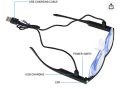 Lighted Magnifying Glass Set, 200% Magnifying Glasses with LED Light USB Rechargeable, Regular Magnifying Eyeglass, Hands Free for Close Work. 