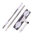 Glass Cleaning Tool Double-Sided Telescopic Rod Window Cleaner Squeegee Wiper Long Handle Rotating Head Brush Silicone Scrubber. 