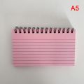 Simple Horizontal Line Colorful Tearable Coil Book Index Card Small Notebook Message Pad. 
