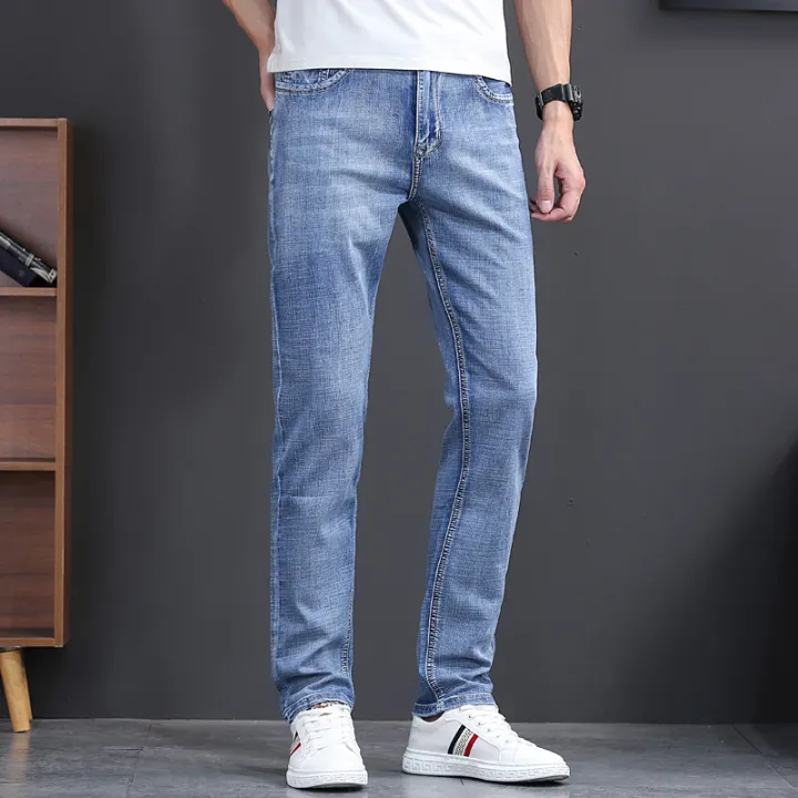 Spring-and-summer-men-s-Blue%20Jeans-lightweight-thin-denim-jeans-high-quality-cotton-stretch-classic-brand-youth%20-%20Image%203