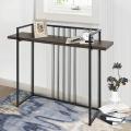 Industrial Wooden Console Table with Shelf. 