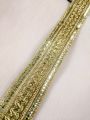 3.5 yards of Premium Golden Lace Choices for Borders of Gala, Daman, Bazu, Samosi Lace is 5 gaz per Pack. 