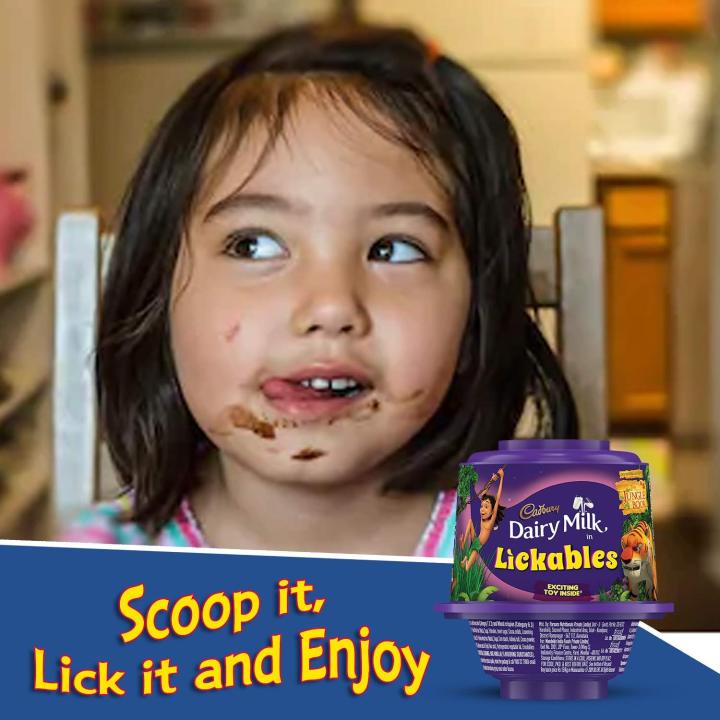 Cadbury Dairy Milk Lickables Chocolate with Oreo Chunks, Scoop it. Lick it. Love it, 20gm (Toys Inside)