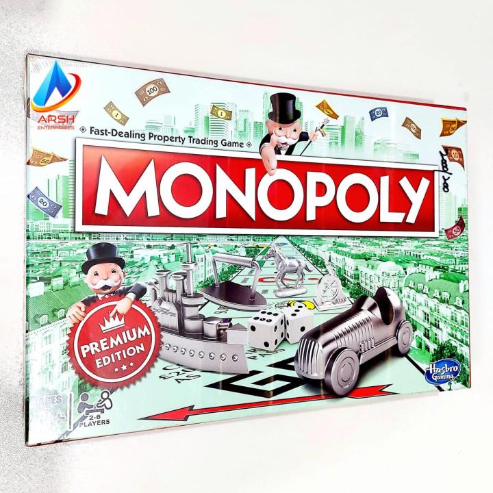 Monopoly Premium Edition Board Game Fast-Dealing Property Trading Game Ages 8+ 2-6  Players