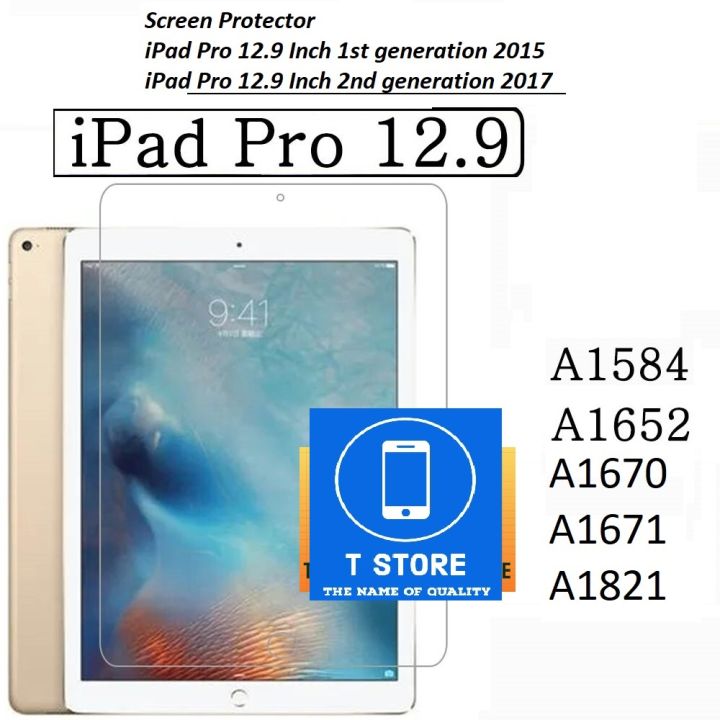 Screen Protector iPad Pro 12.9 (1st Gen 2015) and iPad Pro 12.9 (2nd Gen 2017) Screen Glass Protector iPad Pro 12.9 Glass Protector With Home Button