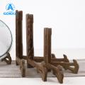 GOIKEA Room Plate Display Rack Multipurpose Wooden Plate Stand Secure Display Rack for Kitchen Office Versatile Picture Frame Holder Sturdy Reliable Ideal for Southeast Asian Buyers. 