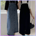 Women's dress Loose Large Size Denim Suspenders Vestidos Feminio All-match Sleeveless Square Collar Long Dresses Plus Size 5X. 