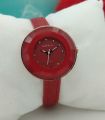 Casual Women Wristwatch soft Leather Strap watch Round Shape watch Party wear slim strap watch. 
