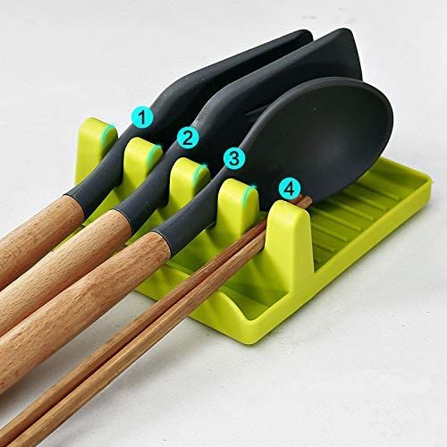 Kitchen Spoon Holder Fork Spatula Rack Shelf Organizer BPA Free Spoon ...