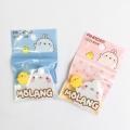【NEW】 2 Pcs/Pack Molang Rabbit Duck Eraser Rubber Eraser Primary Student Prizes Promotional Gift Stationery. 