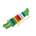 wooden crocodile xylophone for kids l Gold Key Colorful 8 Scale Crocodile Knock Piano Baby Kids Toddler Wooden Educational Learning Music Toys. 