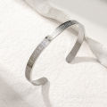 6mm Ayatol Kursi sleeve bracelet carved stainless steel opening adjustable bracelet men woman gifts. 
