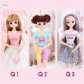1/6 Scale Flexible BJD 26 Jointed Girl Doll Body with Gray. 
