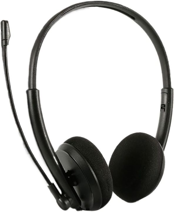 Headset with Microphone Wired USB Call Center Headset with Noise Cancelling 360° Rotatable Mic Business Commuting Handsfree Headphone for PC Home Office
