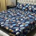 High Quality Fine Cotton Bedsheet 3 Piece Set Double Bed Printed 3D Crystal Cotton King Size Bedsheet. 