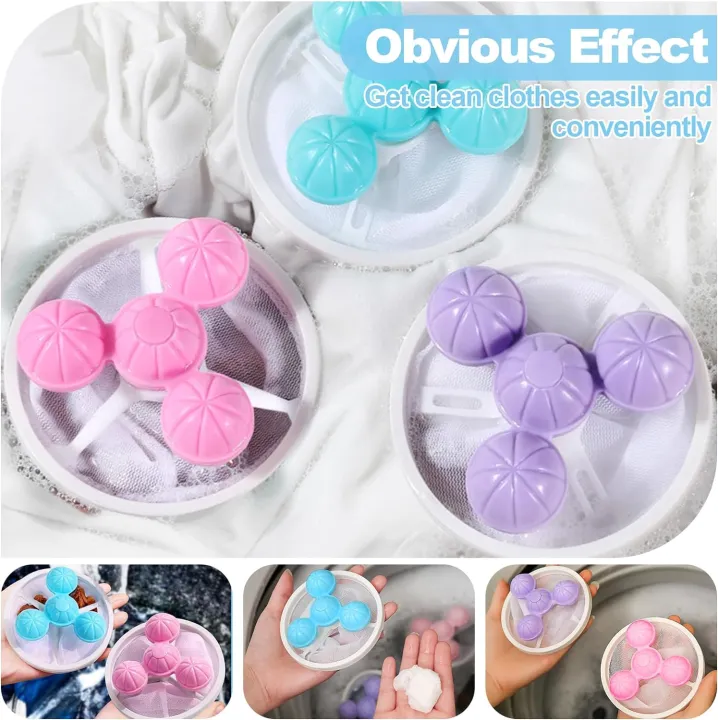 Flower%20Shape%20Washing%20Machine%20Cleaning%20Lint%20Hair%20Filter%20Remove%20Tool%20Mesh%20Bag%20-%20Multi%20-%20Image%202