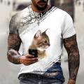 Free Shipping Animal Tiger 3D Printing Men's And Women's T-shirt High-quality Lycra Polyester Short-sleeved Oversized Summer Top. 