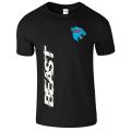 Black Mr Beast T shirt Facon Beast Youtuber Cotton For Mens. 