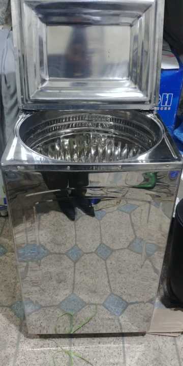 Steel Body Washing Machine Silver Motor Big Size Drum