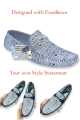 Formal  shoes for men in white color self print design. 