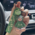 Personality hooded sweatshirt bear doll keychain cartoon cute car keychain creative gift wholesale keyring. 