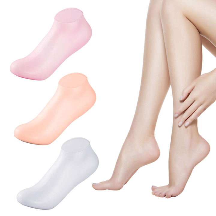 1 Pair Silicone Moisturizing Gel Heel Socks Exfoliating And Preventing ...