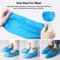 Disposable Boot & Shoe Covers (50 Pairs) Waterproof Boot Covers Disposable Shoe Blue Color. 