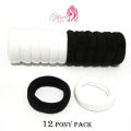 12pcs Black & white Pony Band for Girls Hair Accessories Head wear. 