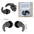 1/2pair Anti Noise Sleeping Ear Plugs Portable Silicone Soft Noise Reduction Swimming Earplugs Waterproof Seaside Pool Ear Plugs. 