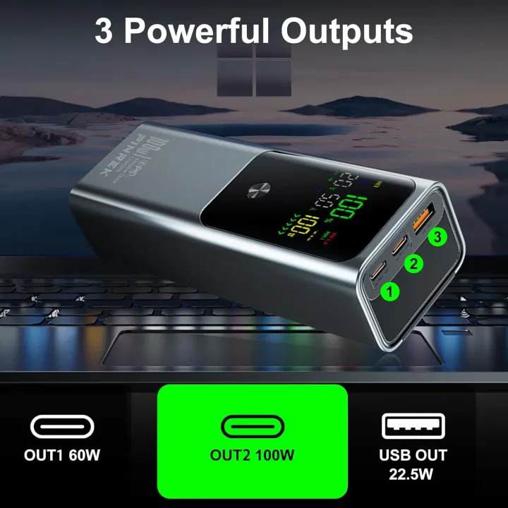 PINREK%20Power%20Bank%2020000mAh,%20PD%20100W%20Fast%20Charging%20Power%20Bank%20Portable%20with%202%20USB-C%20and%201%20USB-A%20Port,%20Battery%20Pack%20Compatible%20for%20M0acbook%20Laptop,%20Galaxy%20S25/S24/S23%20Series,%20I%20phone%2016/15/14/13%20Series%20-%20Image%203