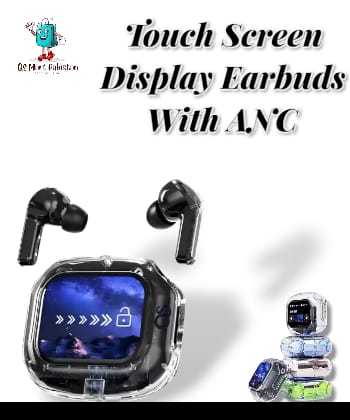 QS  Air Max LCD Display Transparent Earbuds, ORIGINAL 100%, WITH ANC